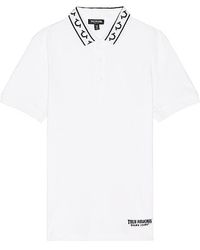 True Religion - Relaxed Branded Collar Polo - Lyst