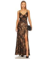L'Agence - Venice Cowl Lace Gown - Lyst