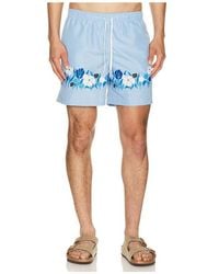 Bather - Lawn Printed Swim Trunks - Lyst