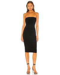 Norma Kamali - Strapless Knee-length Fitted Dress - Lyst