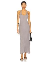 Helmut Lang - Vestido De Canalé En Color Gris Talla En - Lyst