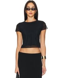 Indah - T-SHIRT TITI SOLID LINED MESH - Lyst
