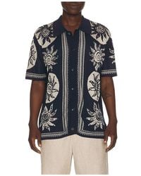 Scotch & Soda - Knitted Jacquard Short Sleeve Shirt - Lyst