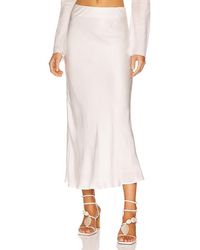 Bardot Azzura Satin Skirt - White