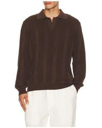 Far Afield - Clifford Knitted Polo en Brown - Lyst