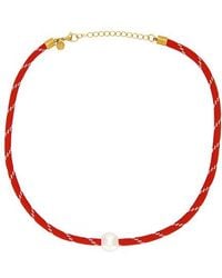 petit moments - Pearl Charm Paracord Necklace - Lyst