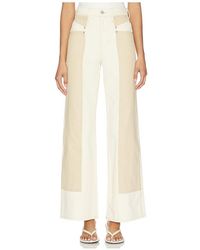 Veronica Beard - Taylor Wide Leg Jeans En Color Cream, Talla (También En 26, 28, 29, 31) - Lyst