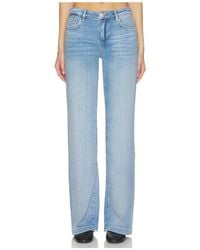 L'Agence - Joanne Low Rise Wide Leg Jean - Lyst