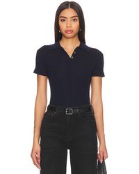 Guest In Residence - Guest En Residence Shrunken Polo Top En Color Azul Marino Talla (También En M, S, Xl, Xs) - Lyst