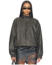 superdown - Jaide Faux Leather Bomber - Lyst