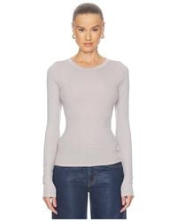 Enza Costa - Vsilk Rib Essential Crew - Lyst