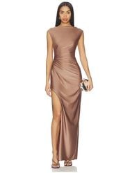 LAPOINTE - Abendkleid Ruched Gown With Slit - Lyst
