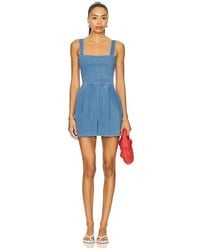 Susana Monaco - Stretch Denim Apron Romper - Lyst
