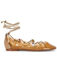 FARM Rio - Sea Lace Up Jelly Ballerina Flat - Lyst