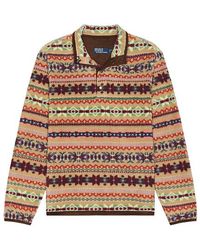 Polo Ralph Lauren - Long Sleeve Printed Vintage Fleece Snap Mockneck Pullover - Lyst