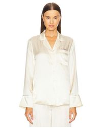 L'academie - 'Academie By Marianna Tay Silk Pajama Top - Lyst