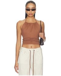 Susana Monaco - Halter Gathered Top Tie Neck - Lyst
