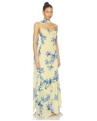 Rococo Sand - Cowl Maxi Dress With Sash - Lyst