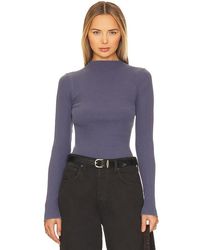 NSF - Carla Fitted Mock Neck Tee - Lyst