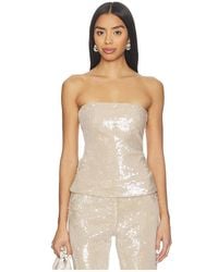 OW Collection - Ruby Sequin Tube Top - Lyst