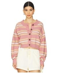 Free People - Lila Stripe Cardi - Lyst