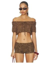 Frankie's Bikinis - Paulina Chiffon Blouse - Lyst