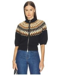 Sanctuary - Fairisle Zip-Up Cardigan - Lyst