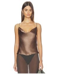L'Agence - Calista Cowl Neck Cami Top - Lyst