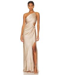 Shona Joy - La Lune Asymmetrical Gathered Maxi Dress - Lyst