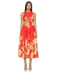 Hemant & Nandita - Boat Neck Midi Dress - Lyst