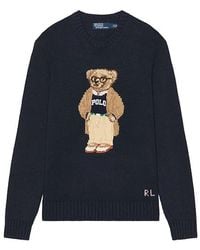 Polo Ralph Lauren - Cotton Crewneck Novelty Bear Sweater - Lyst