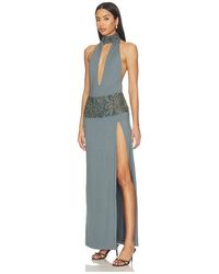Jaded London Stripe Knit Maxi Dress in Black | Lyst