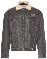 Guess - Chaqueta Vaquera Washed En Color Charcoal Talla (También En M, S, Xl/1X) - Lyst