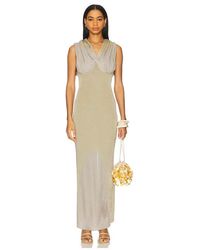 knee length dresses for ladies ISA BOULDER spiral braid dress RS24WDR19 slate silver main image 0