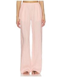 AEXAE - Linen Low Waist Day Pant - Lyst