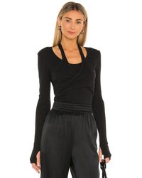 helmut lang long sleeve wrap tee