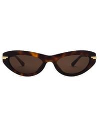 Bottega Veneta - Oval Sunglasses - Lyst