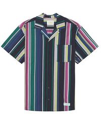 Scotch & Soda - Stripe Short Sleeve Shirt - Lyst