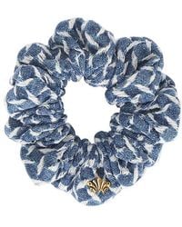 Lele Sadoughi - Lattice Denim Scrunchie - Lyst