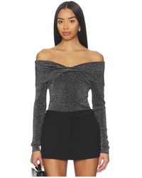 Central Park West - Colette Ribbed Lurex Sweater - Lyst