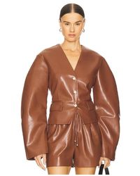 Nanushka - Kiyo Blazer En Color Marrón Talla (También En M, S, Xs) - Lyst