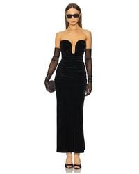 Bardot - Elvira Velvet Maxi Dress - Lyst