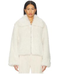 BY.DYLN - Kallie Faux Fur Jacket - Lyst