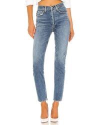 Agolde - Riley High Rise Straight Crop Jeans - Lyst
