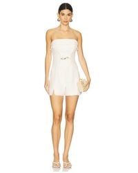 AMUR - Valerie Strapless Romper - Lyst
