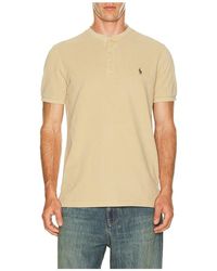 Polo Ralph Lauren - Short Sleeve Garment Dyed Featherweight Mesh Henley T-Shirt - Lyst