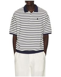 Polo Ralph Lauren - Short Sleeve Yarn Dyed Jacquard Textured Interlock Striped Polo - Lyst