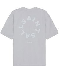AllSaints - Camiseta Cuello Redondo Tierra En Color Roca Talla En - Lyst