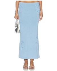 MAJORELLE - Kaidyn Flower Embroidered Midi Skirt - Lyst