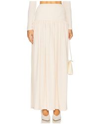 Elodie the Label - Falda Maxi De Punto Cleo En Color Ivory Talla En - Lyst